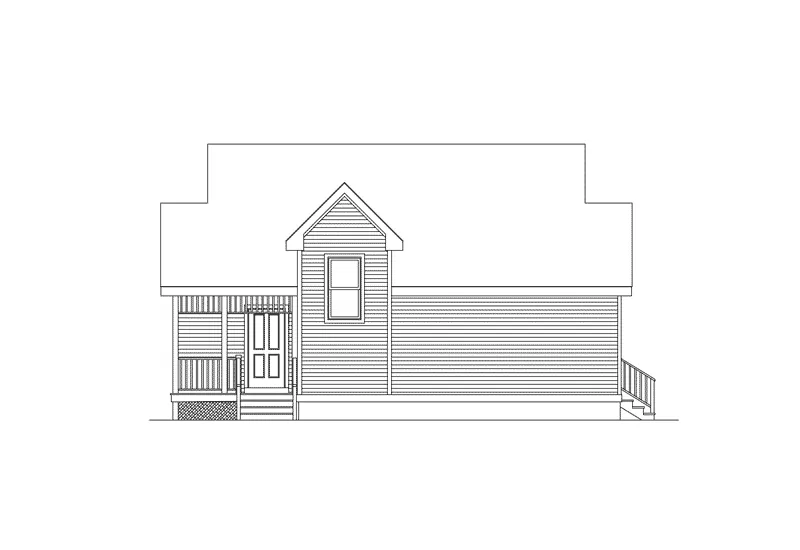 Farmhouse Plan Right Elevation - Kaywood Country Home 045D-0016 - Search House Plans and More