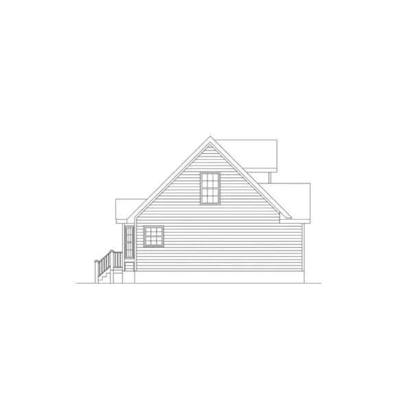 Vacation House Plan Left Elevation - Foxland Country Home 045D-0017 - Search House Plans and More