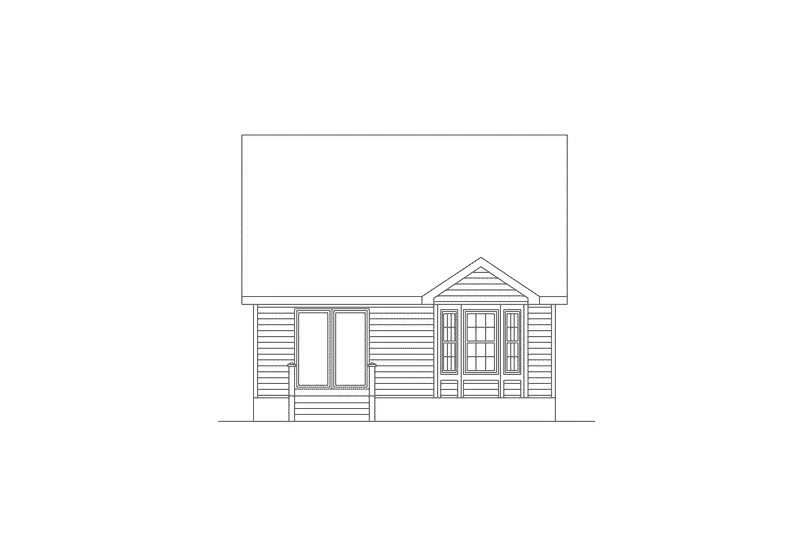 Country House Plan Rear Elevation - Foxland Country Home 045D-0017 - Search House Plans and More