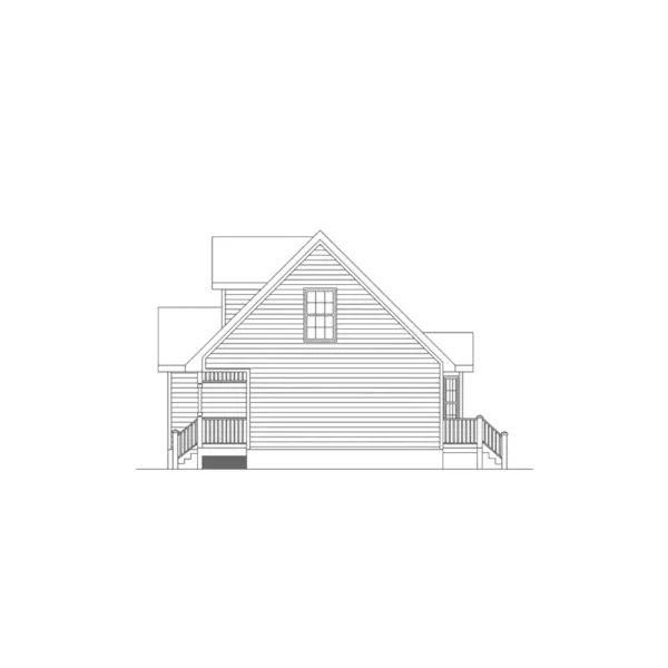 Vacation House Plan Right Elevation - Foxland Country Home 045D-0017 - Search House Plans and More