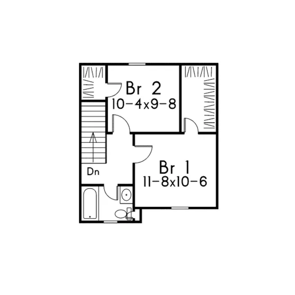 Lowcountry House Plan Second Floor - Oakhill Two-Story Home 045D-0018 - Shop House Plans and More