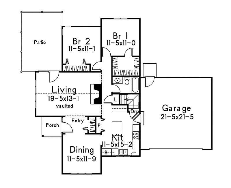 Traditional House Plan First Floor - Westridge Traditional Home 045D-0019 - Shop House Plans and More