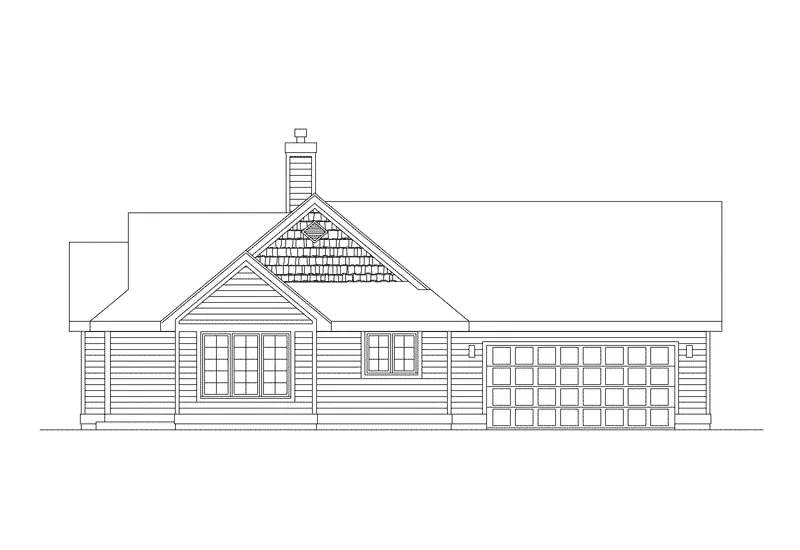 Traditional House Plan Right Elevation - Westridge Traditional Home 045D-0019 - Shop House Plans and More
