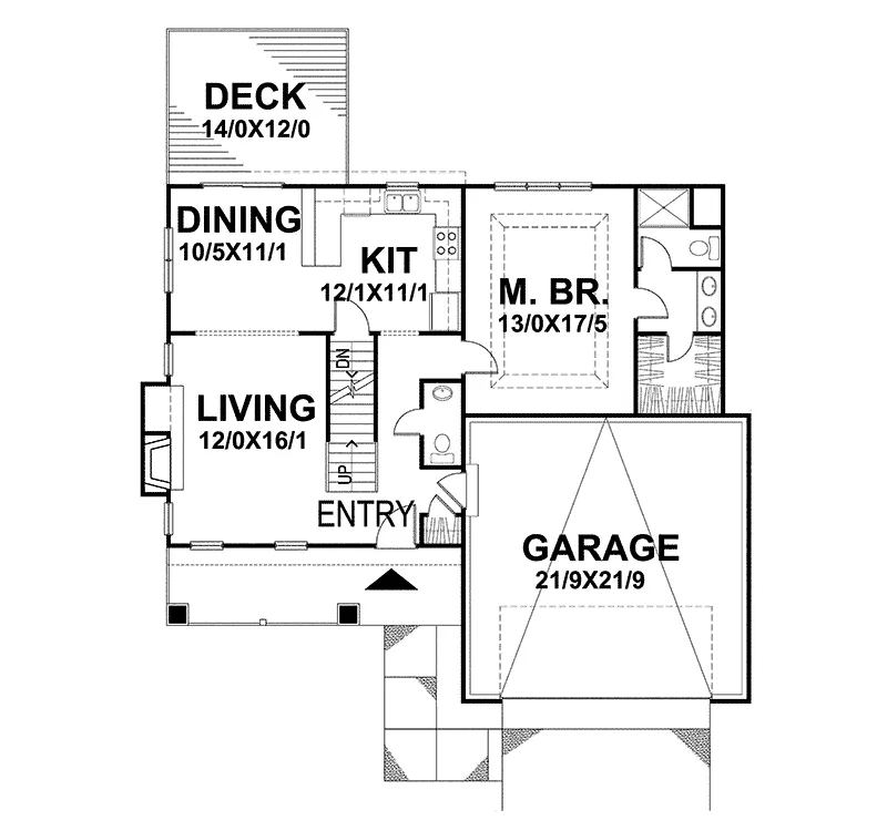 Colonial House Plan First Floor - Cristina Prairie Style Home 046D-0001 - Search House Plans and More