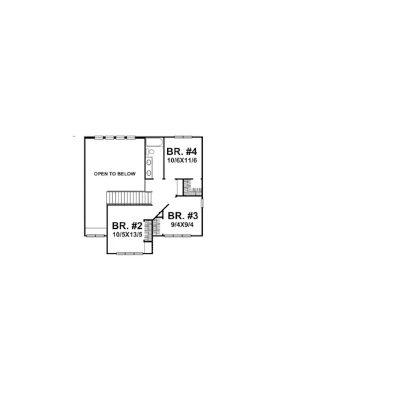 Country House Plan Second Floor - Pelligrino Craftsman Home 046D-0011 - Shop House Plans and More