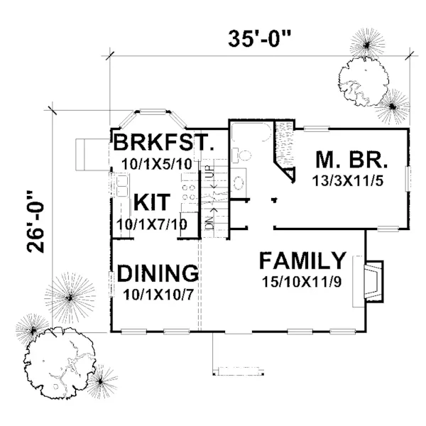 Southern House Plan First Floor - Windgate Neoclassical Home 046D-0013 - Shop House Plans and More