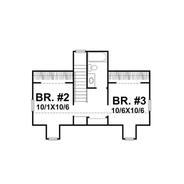 Southern House Plan Second Floor - Windgate Neoclassical Home 046D-0013 - Shop House Plans and More