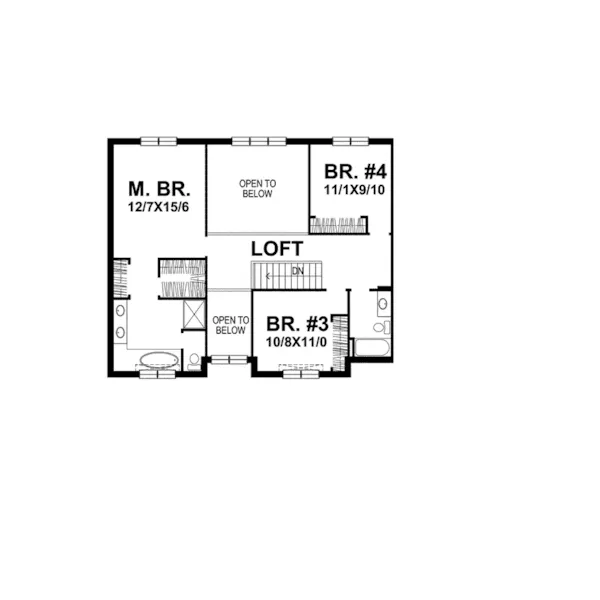 Modern House Plan Second Floor - Muriel Bay Craftsman Home 046D-0018 - Shop House Plans and More