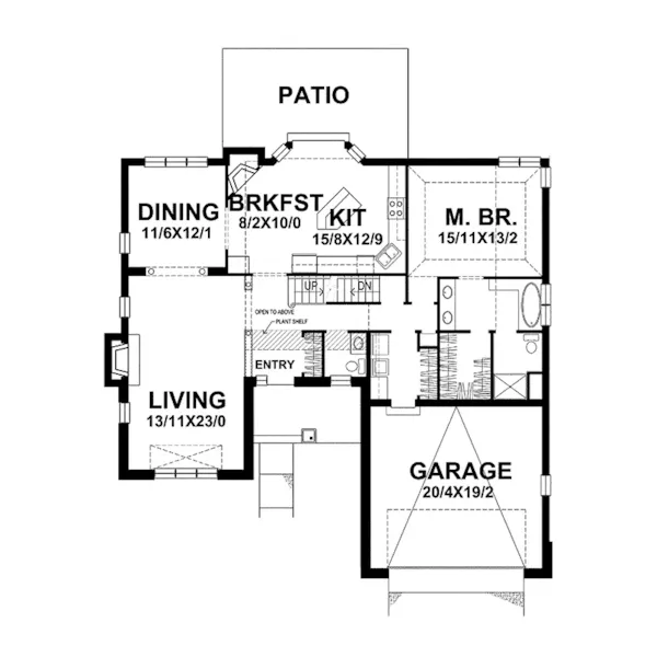 Modern House Plan First Floor - Plumstead Traditional Home 046D-0021 - Shop House Plans and More