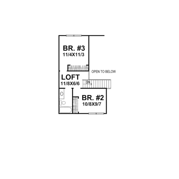 Country House Plan Second Floor - Valley Park Craftsman Home 046D-0022 - Shop House Plans and More