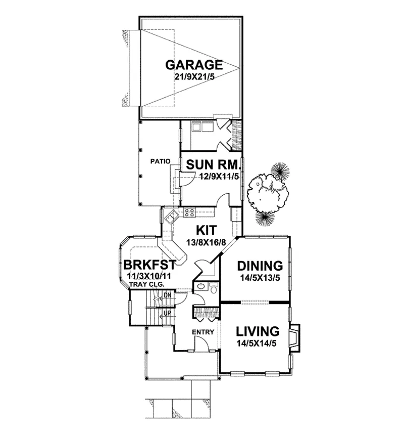 Arts & Crafts House Plan First Floor - Springhurst Country Farmhouse 046D-0024 - Shop House Plans and More