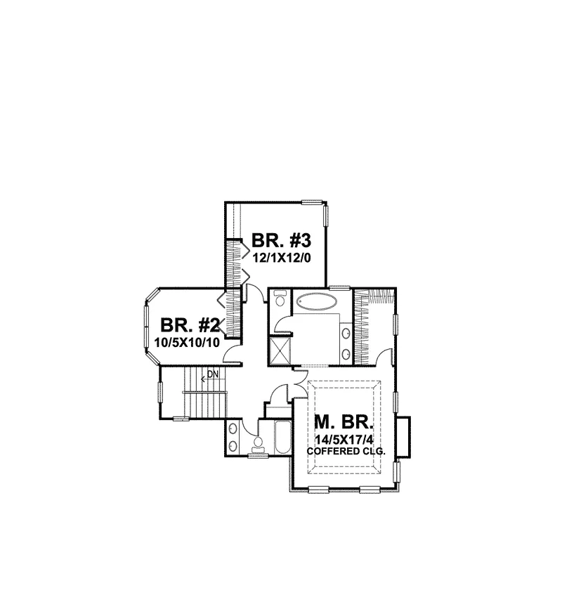 Arts & Crafts House Plan Second Floor - Springhurst Country Farmhouse 046D-0024 - Shop House Plans and More