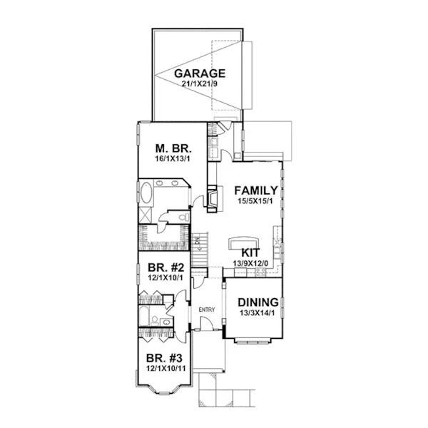 Victorian House Plan First Floor - Phillipa Ranch Home 046D-0026 - Shop House Plans and More