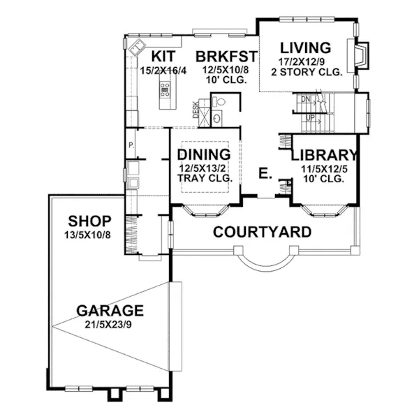 Southern Plantation House Plan First Floor - Valley Stream European Home 046D-0029 - Shop House Plans and More