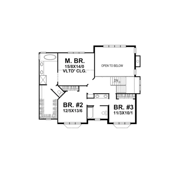 Southern Plantation House Plan Second Floor - Valley Stream European Home 046D-0029 - Shop House Plans and More