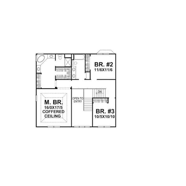 Southern House Plan Second Floor - Killarney Country Farmhouse 046D-0030 - Search House Plans and More