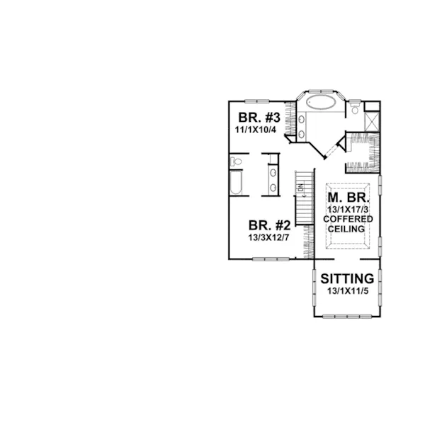 Modern House Plan Second Floor - Willow Lake Country Farmhouse 046D-0033 - Shop House Plans and More