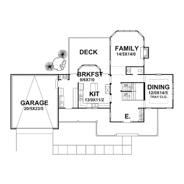 Southern House Plan First Floor - Artemis Country Home 046D-0034 - Search House Plans and More