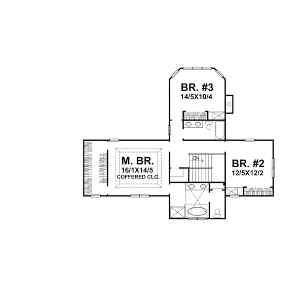 Southern House Plan Second Floor - Artemis Country Home 046D-0034 - Search House Plans and More