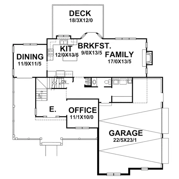 Traditional House Plan First Floor - Raintree Crossing Craftsman Home 046D-0036 - Shop House Plans and More