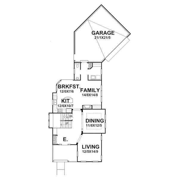 Craftsman House Plan First Floor - Tarragona Park Farmhouse 046D-0040 - Shop House Plans and More