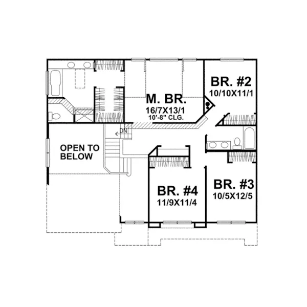 Country House Plan Second Floor - Odelia Traditional Home 046D-0046 - Shop House Plans and More