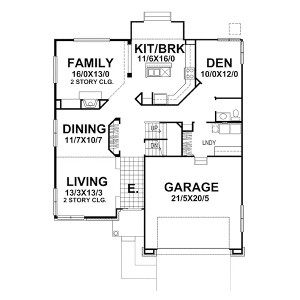 Modern House Plan First Floor - Faraway Neoclassical Home 046D-0050 - Search House Plans and More