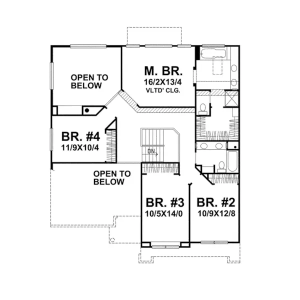 Modern House Plan Second Floor - Faraway Neoclassical Home 046D-0050 - Search House Plans and More