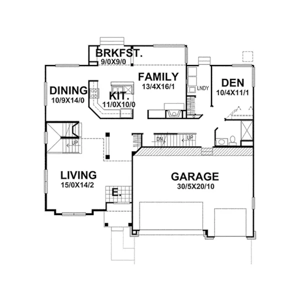 Country House Plan First Floor - Cuxhaven Traditional Home 046D-0054 - Search House Plans and More