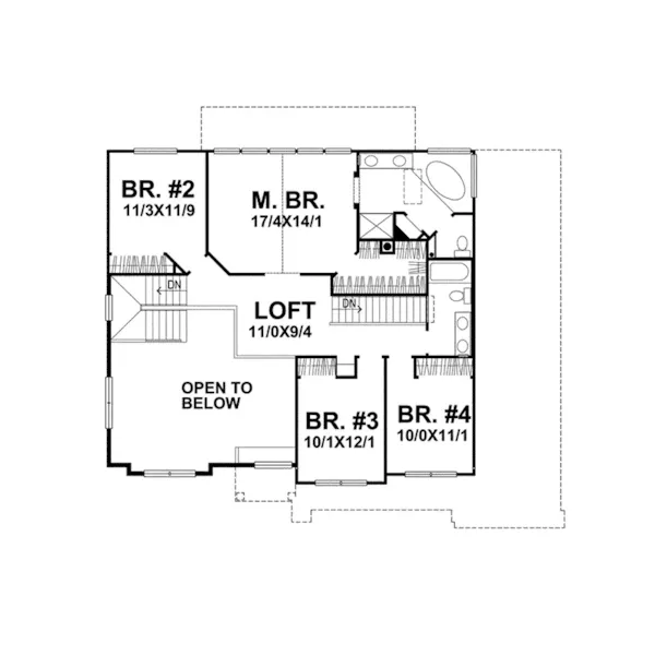 Country House Plan Second Floor - Cuxhaven Traditional Home 046D-0054 - Search House Plans and More