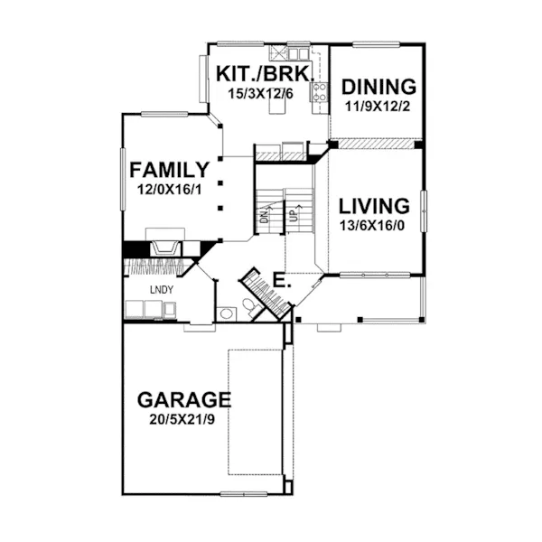 Modern House Plan First Floor - Phoebe Traditional Home 046D-0055 - Shop House Plans and More