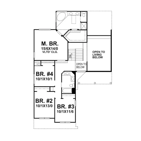 Modern House Plan Second Floor - Phoebe Traditional Home 046D-0055 - Shop House Plans and More