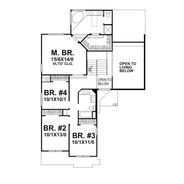 Southern House Plan Second Floor - Chilton Creek Craftsman Home 046D-0056 - Search House Plans and More