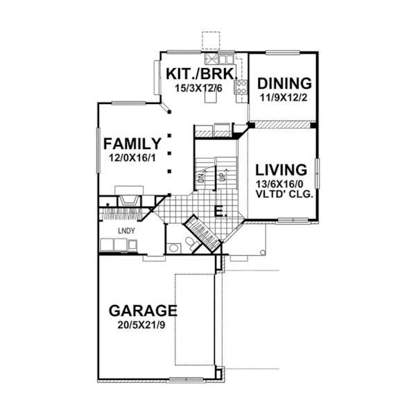 Country House Plan First Floor - Pitman Trails Traditional Home 046D-0057 - Shop House Plans and More