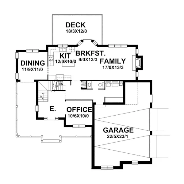 Shingle House Plan First Floor - Ascot Place Traditional Home 046D-0064 - Search House Plans and More