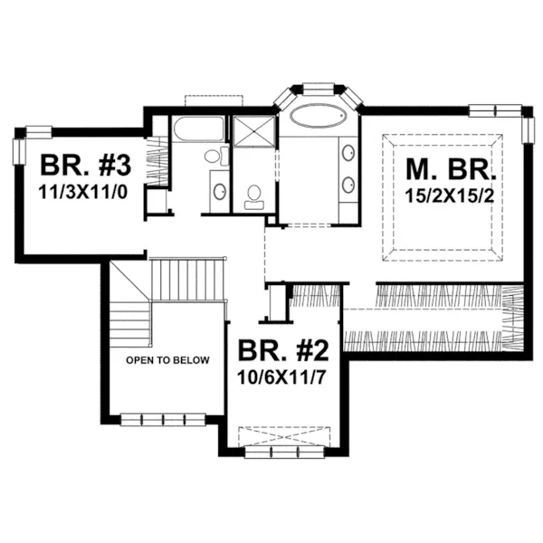 Shingle House Plan Second Floor - Ascot Place Traditional Home 046D-0064 - Search House Plans and More