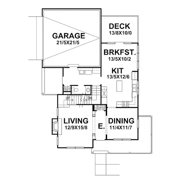 Southern House Plan First Floor - Longcrest Farmhouse 046D-0070 - Shop House Plans and More