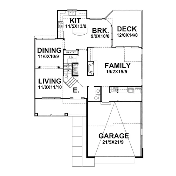 Modern House Plan First Floor - Mirella Hill Neoclassical Home 046D-0080 - Shop House Plans and More