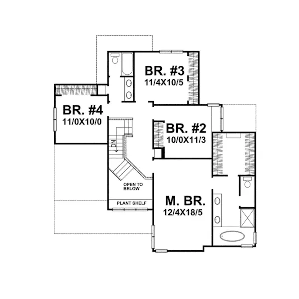 Modern House Plan Second Floor - Mirella Hill Neoclassical Home 046D-0080 - Shop House Plans and More