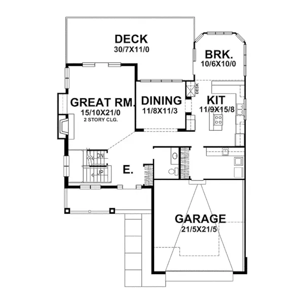 Southern House Plan First Floor - Nelson Traditional Home 046D-0081 - Shop House Plans and More