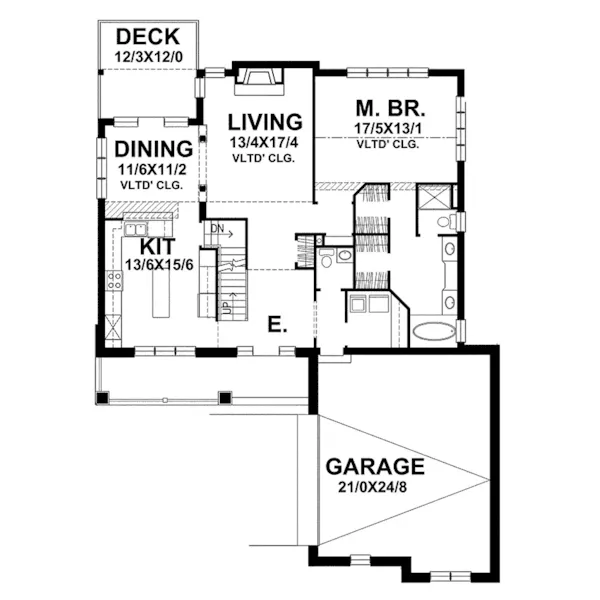 Craftsman House Plan First Floor - Nannette Prairie Style Home 046D-0089 - Shop House Plans and More