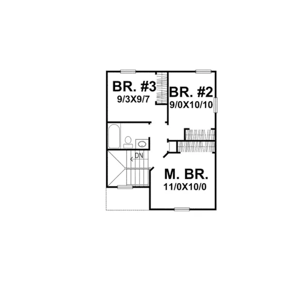 Neoclassical House Plan Second Floor - Loretto Creek Farmhouse 046D-0091 - Shop House Plans and More