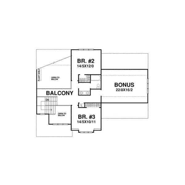 Craftsman House Plan Second Floor - Loma Linda Inviting Country Home 046D-0110 - Shop House Plans and More