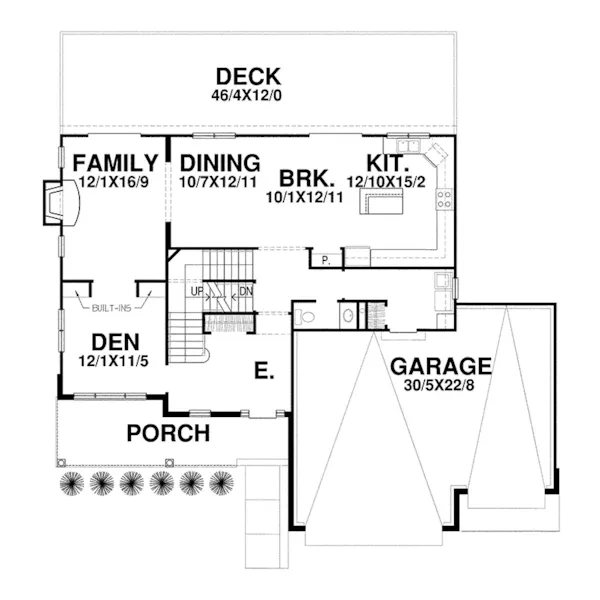 Southern House Plan First Floor - Kimmswick Craftsman Home 046D-0114 - Search House Plans and More