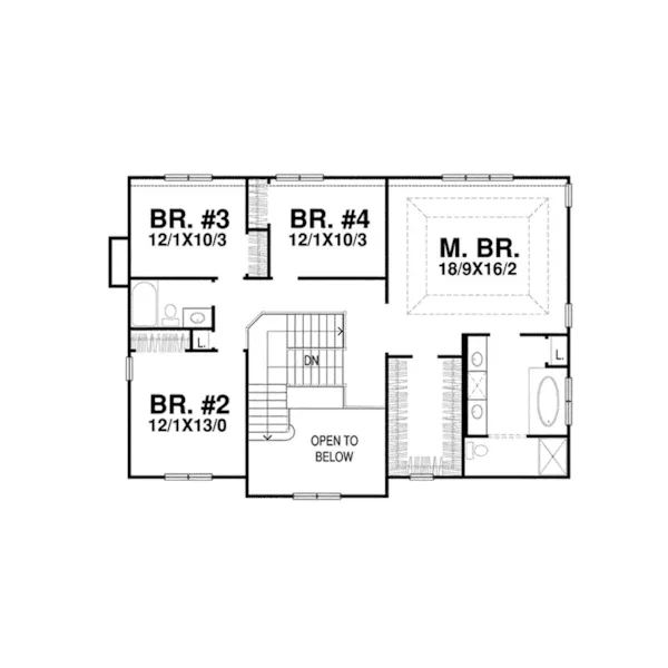 Southern House Plan Second Floor - Kimmswick Craftsman Home 046D-0114 - Search House Plans and More