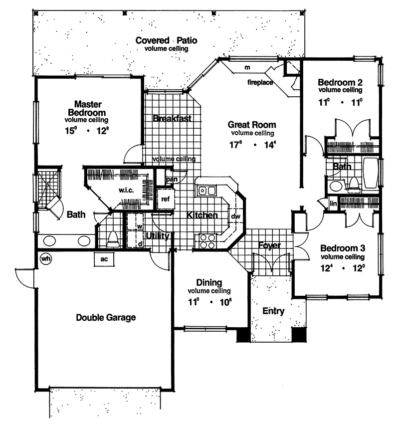 Modern House Plan First Floor - Hillsborough Floridian Home 047D-0004 - Search House Plans and More