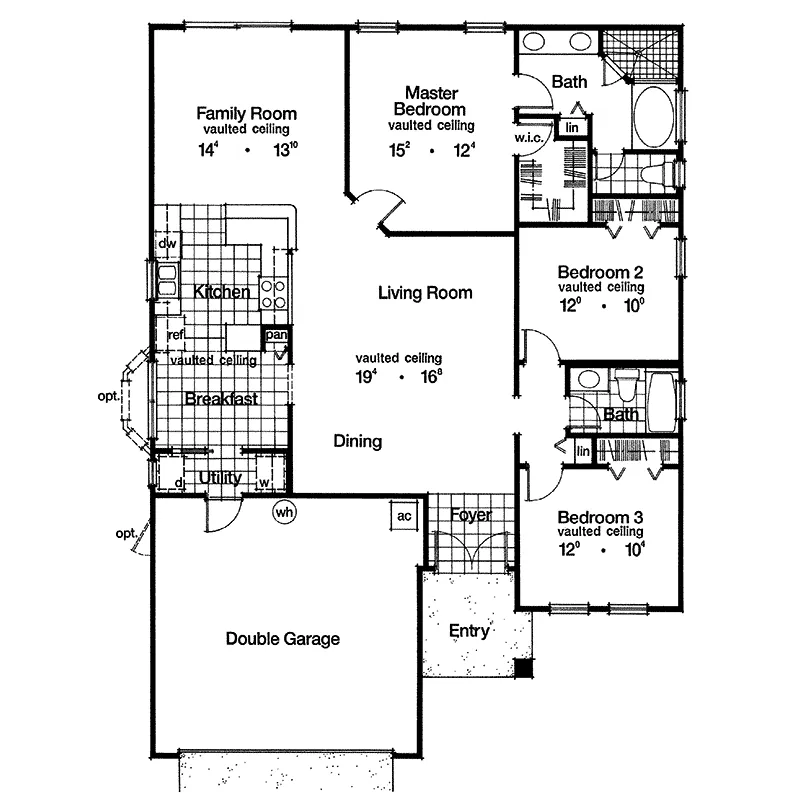 Spanish House Plan First Floor - Country Grove Sante Fe Home 047D-0006 - Search House Plans and More