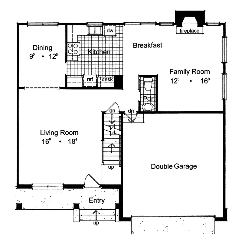 Country House Plan First Floor - Madeira Country Home 047D-0014 - Shop House Plans and More