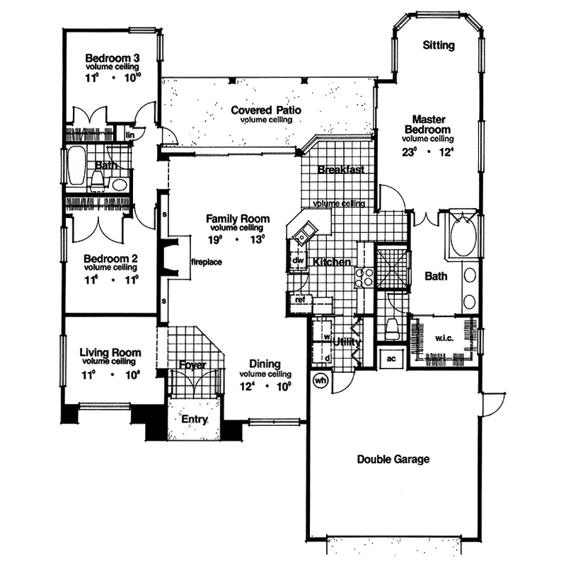 Mediterranean House Plan First Floor - Coquina Key Florida Style Home 047D-0026 - Search House Plans and More