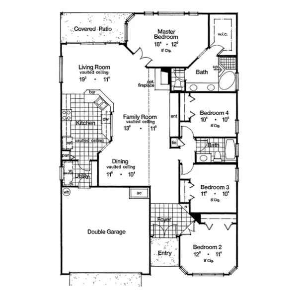 Contemporary House Plan First Floor - Egmont Narrow Lot Home 047D-0028 - Search House Plans and More